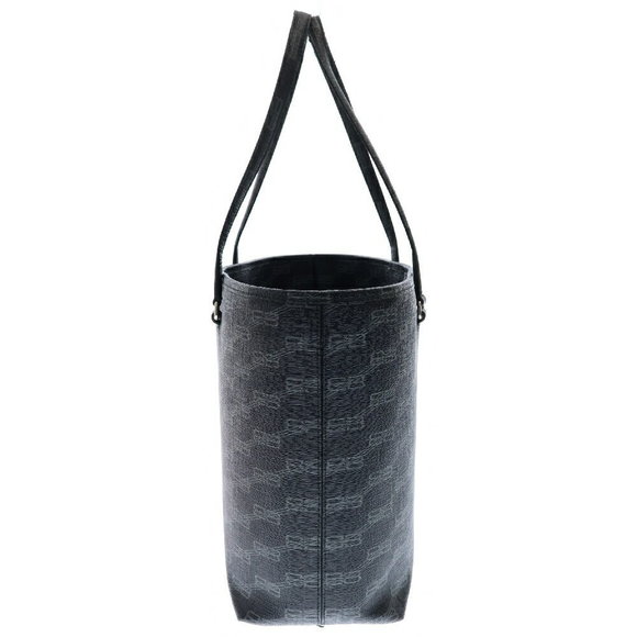 BALENCIAGA BB Monogram Medium Shopper Tote Bag Black - Picture 3 of 6